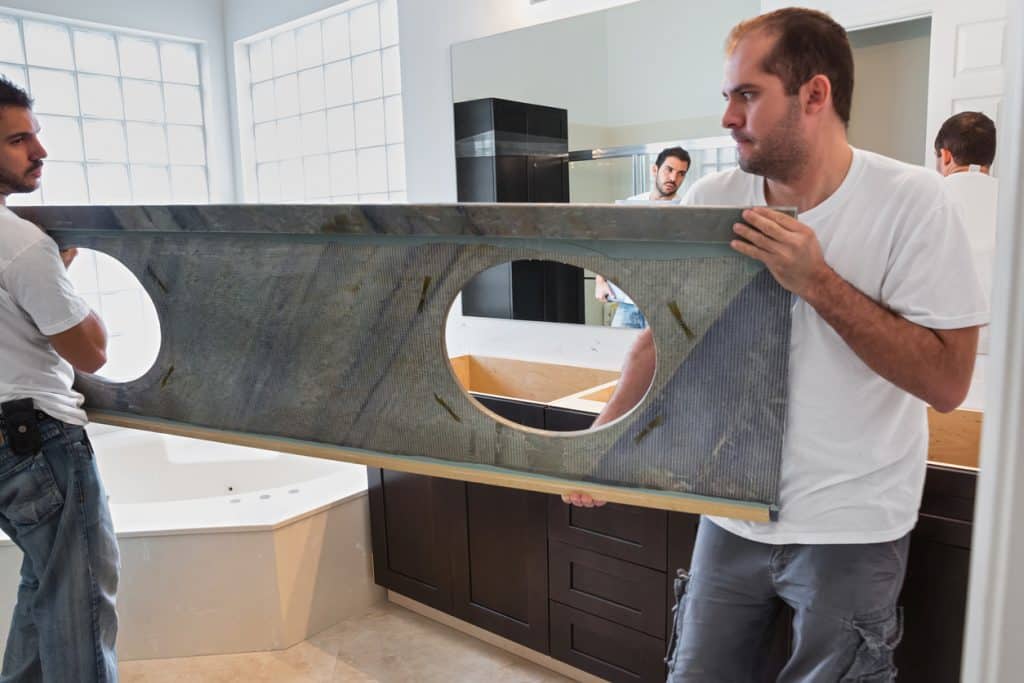 Installing granite and bathroom sink